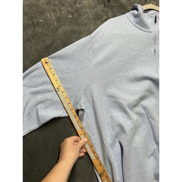 Vineyard Vines Shirt Men’s Sz 3XB Light Blue Breaker Saltwater 1/4 Zip Pullover - Picture 9 of 10